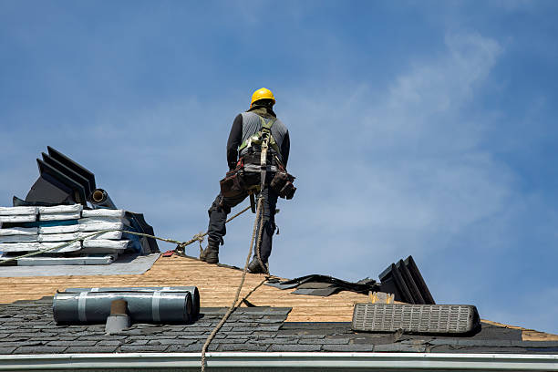 Professional Gutter Installation technician working in Harwich, MA